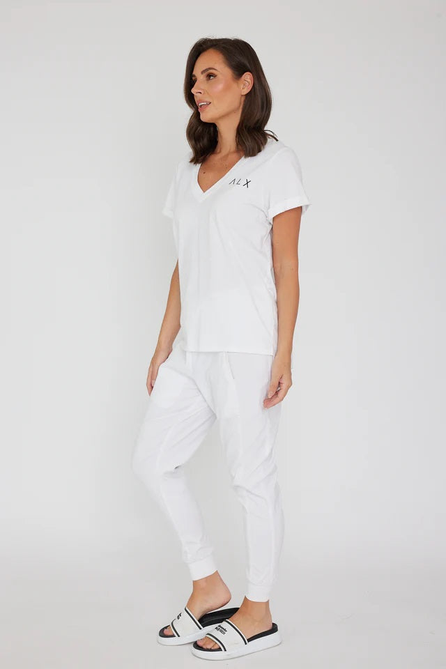 ALX V Neck T - White