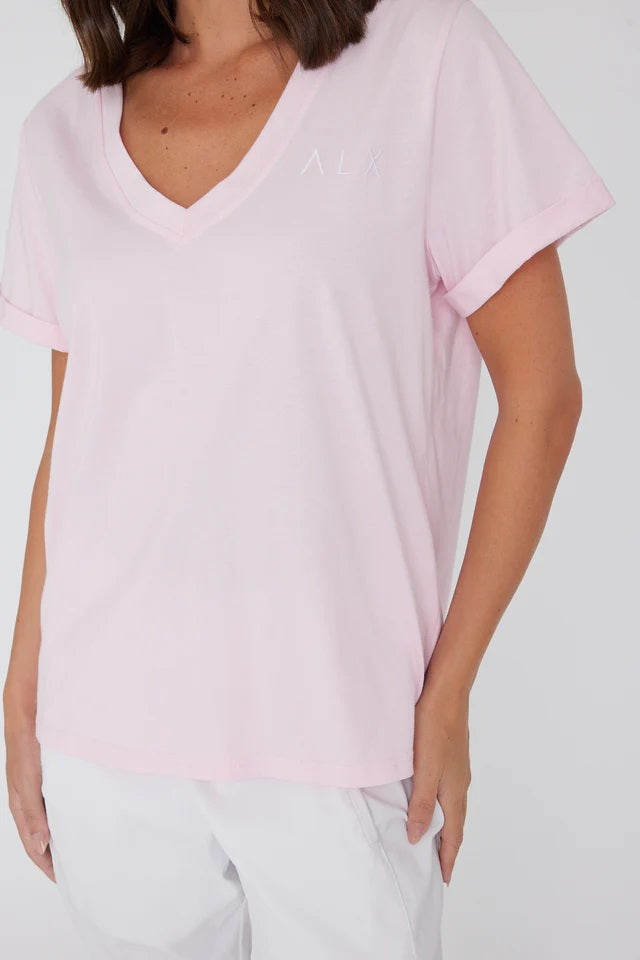 ALX V Neck T - Pink