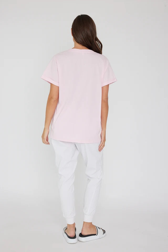 ALX V Neck T - Pink