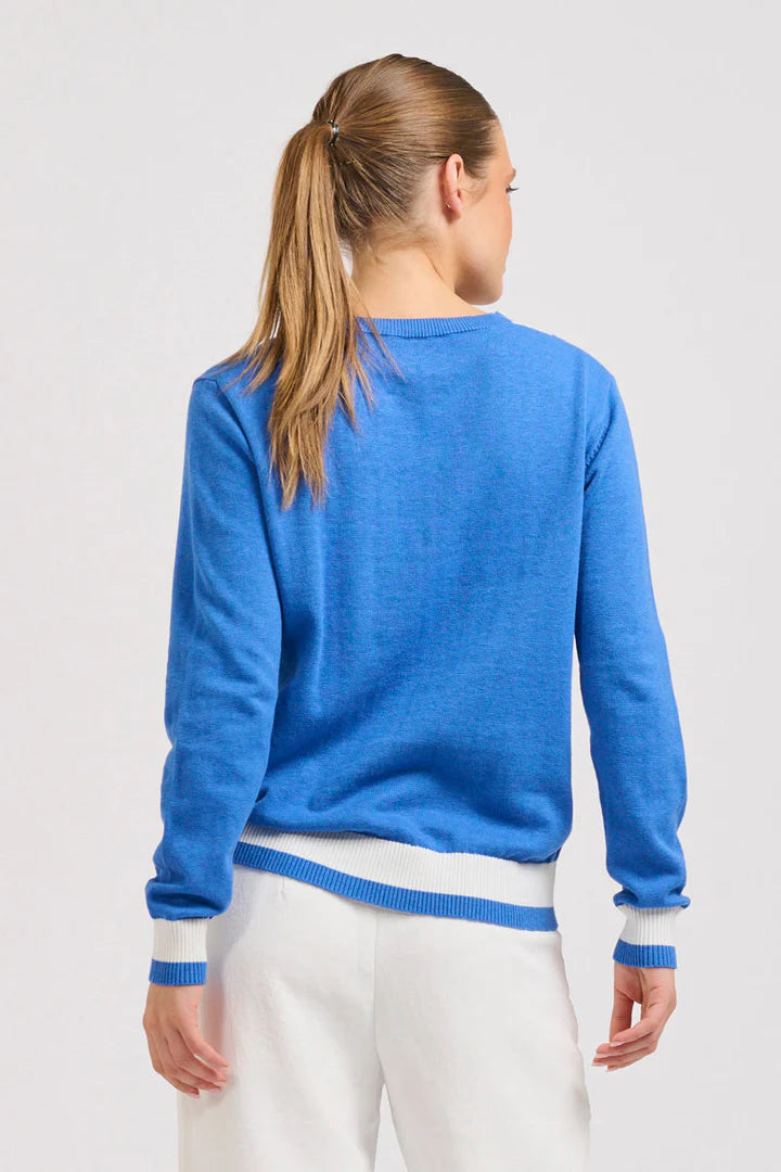 Berkshire Sweater - Cobalt/Club White