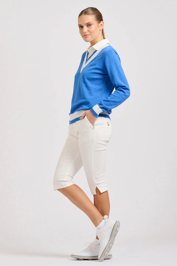 Berkshire Sweater - Cobalt/Club White