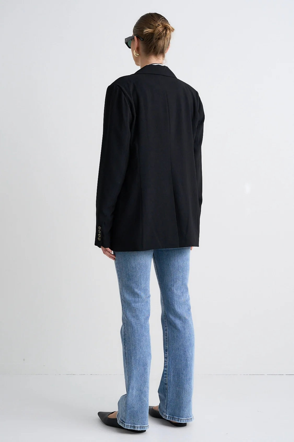 Bestie Crepe Relaxed Fit Blazer - Black