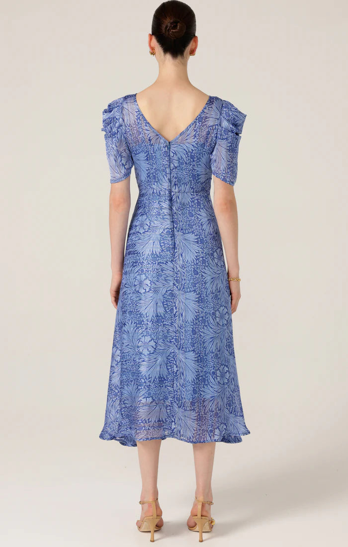 Blue Jay Midi Dress - Periwinkle Flower
