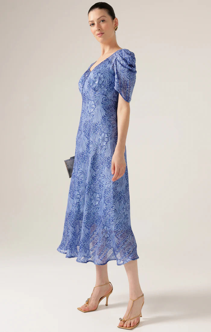 Blue Jay Midi Dress - Periwinkle Flower