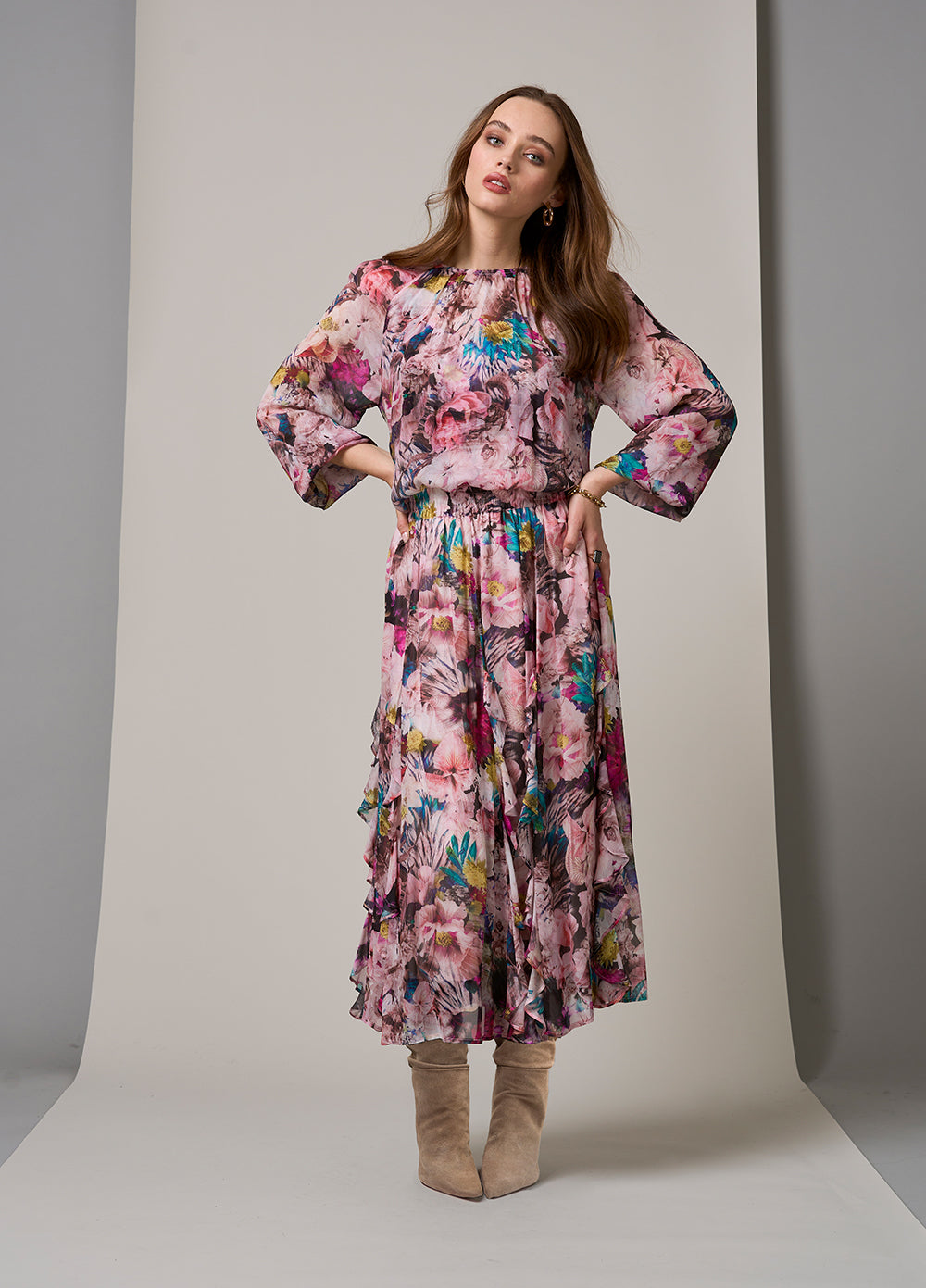 Duchess Skirt - Blush Multi