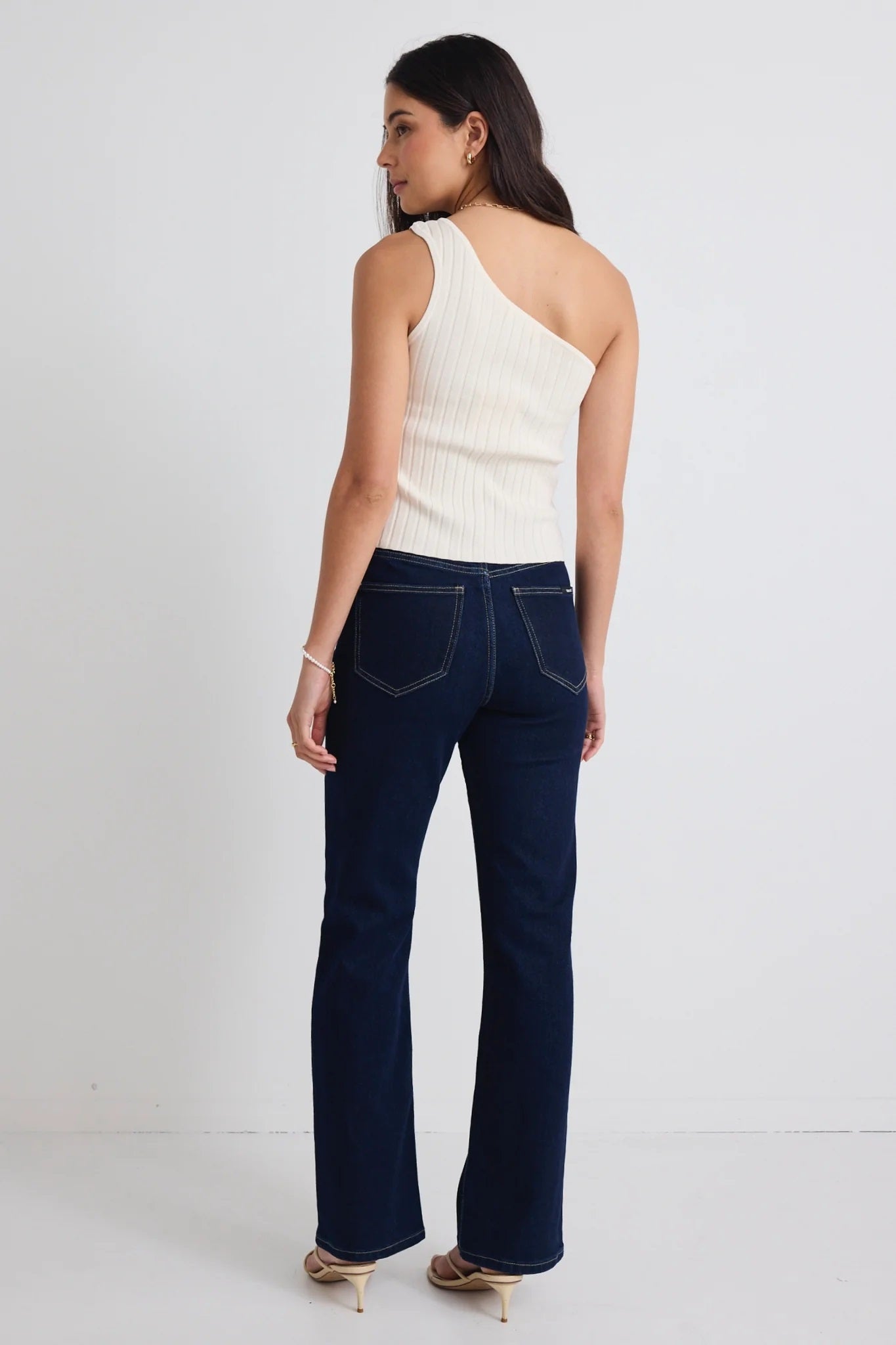 Expectation Contrast Stitch Top - Black