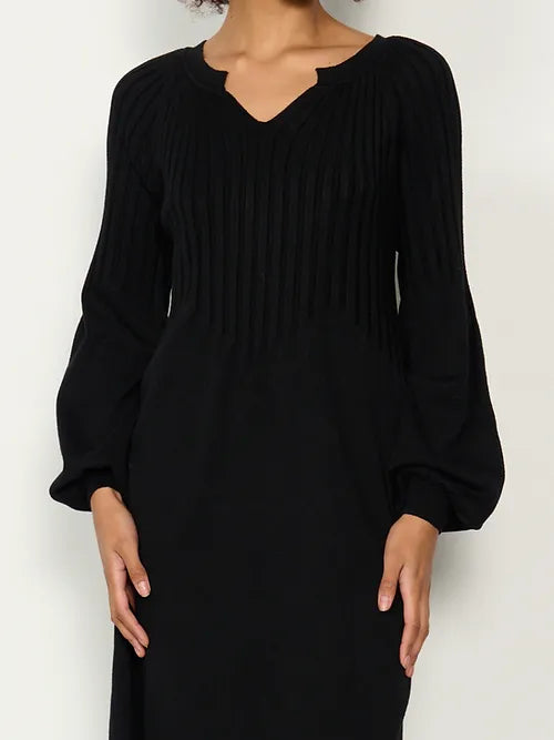 Dress Half Rib Knit - Black
