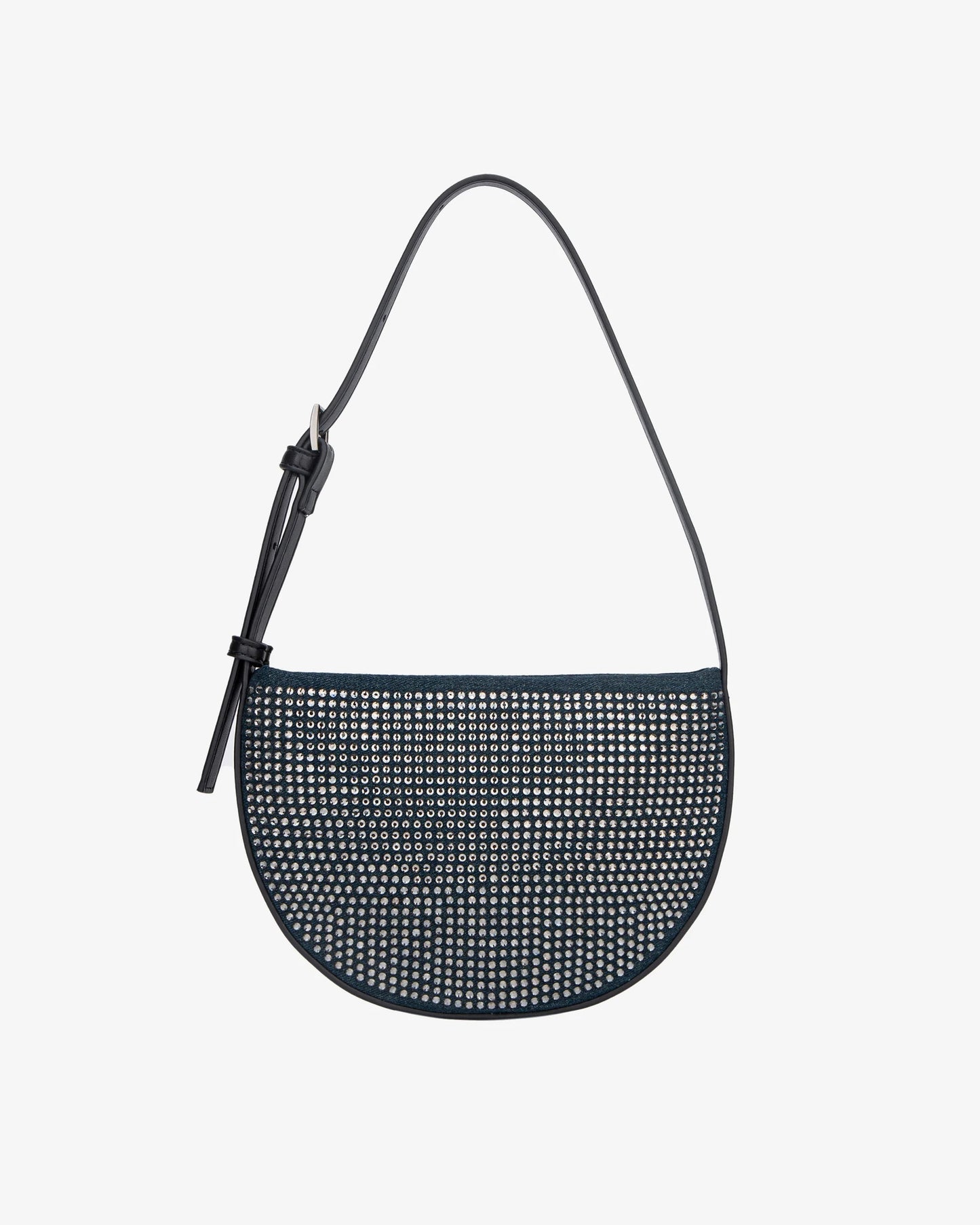 Halo Denim Embellished Bag - Blue Ink