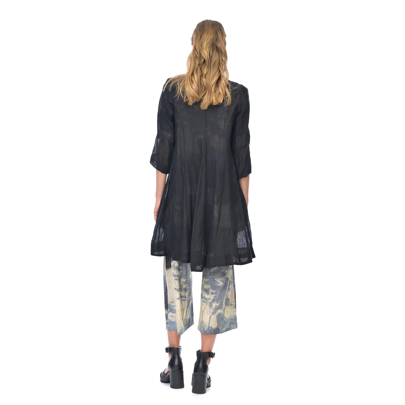Muslin Dress Coat - Black