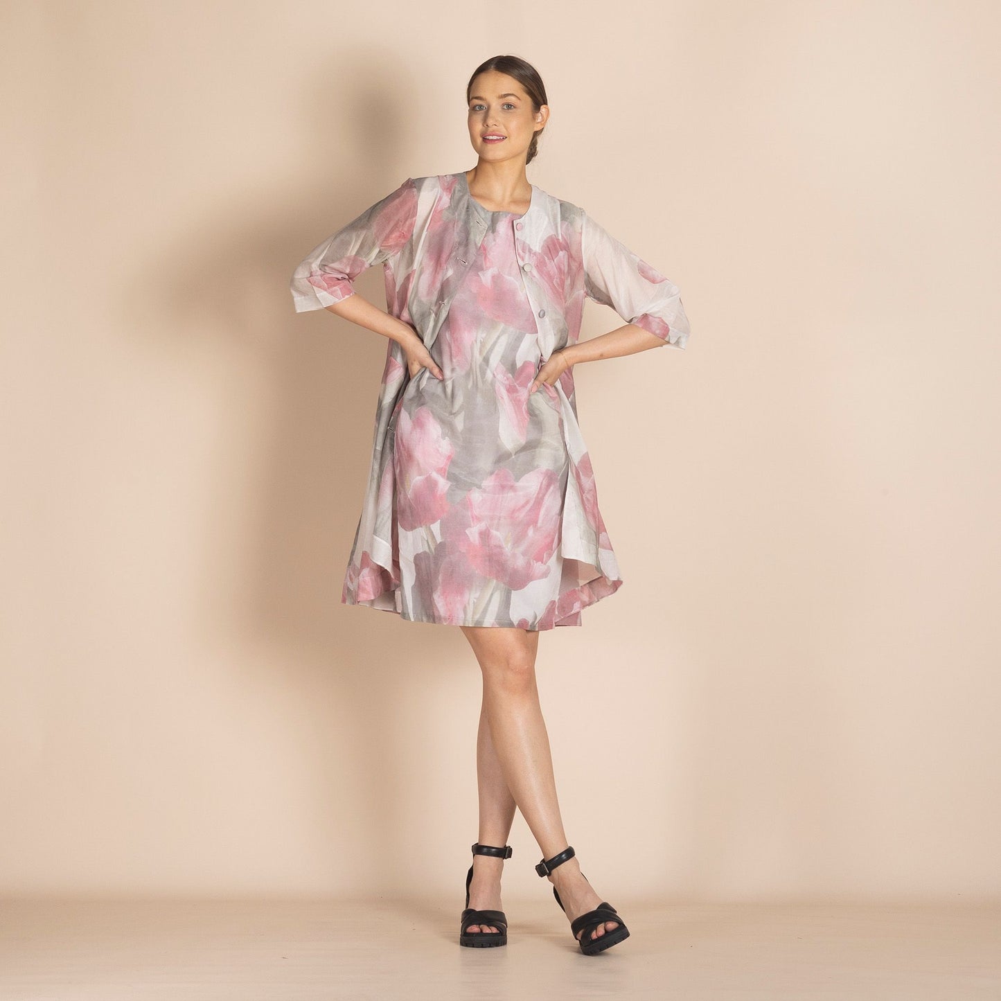 Pink Tulips Giselle Coat