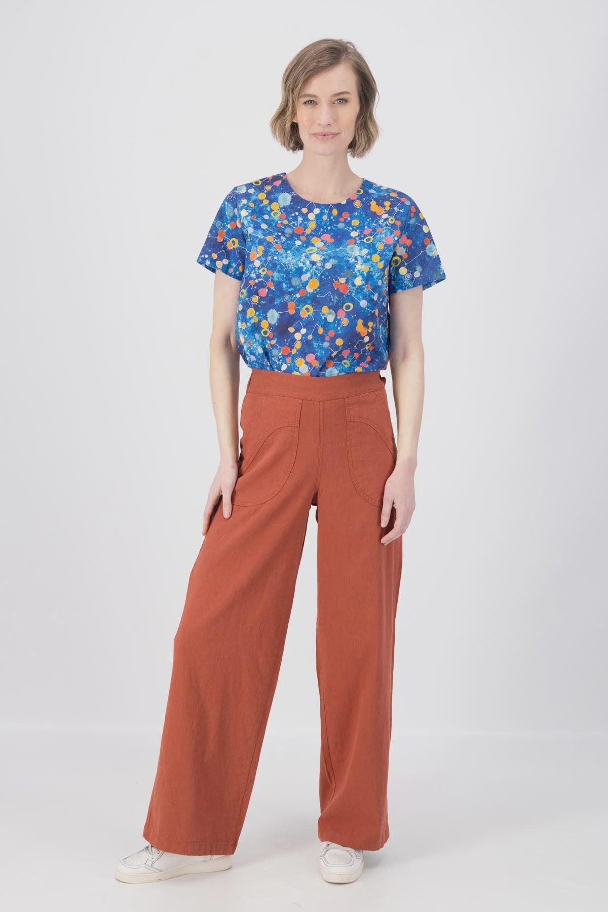 Peggy Long Pants - Rose Brick