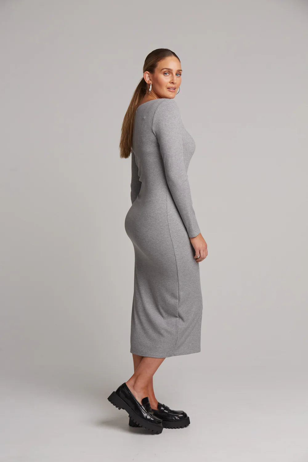 Studio Jersey Maxi Dress - Grey