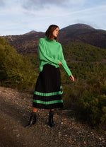 Sweater with High Neck - Forest Green