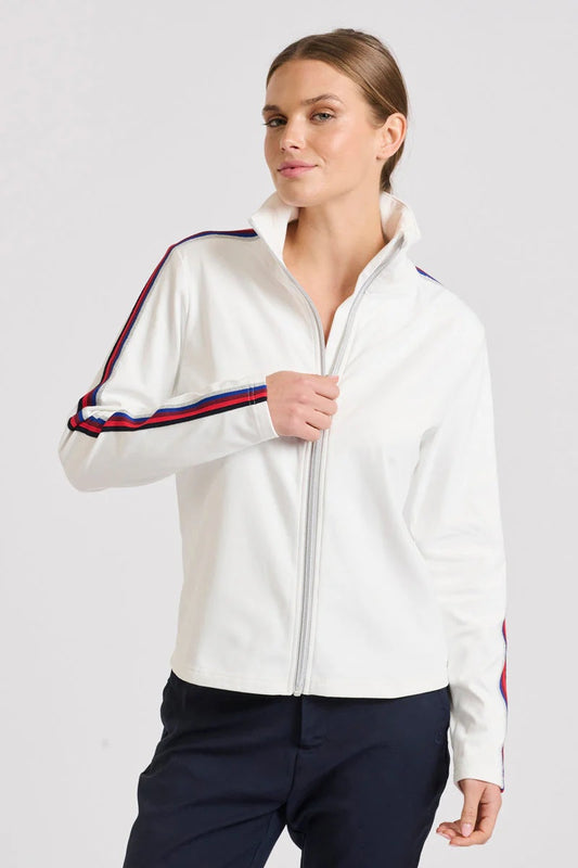 The Birkdale Jacket - Club White/Multi Trim