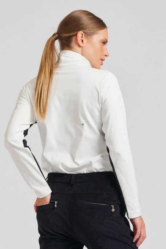 The Cathedral Half Zip Top - White Combo