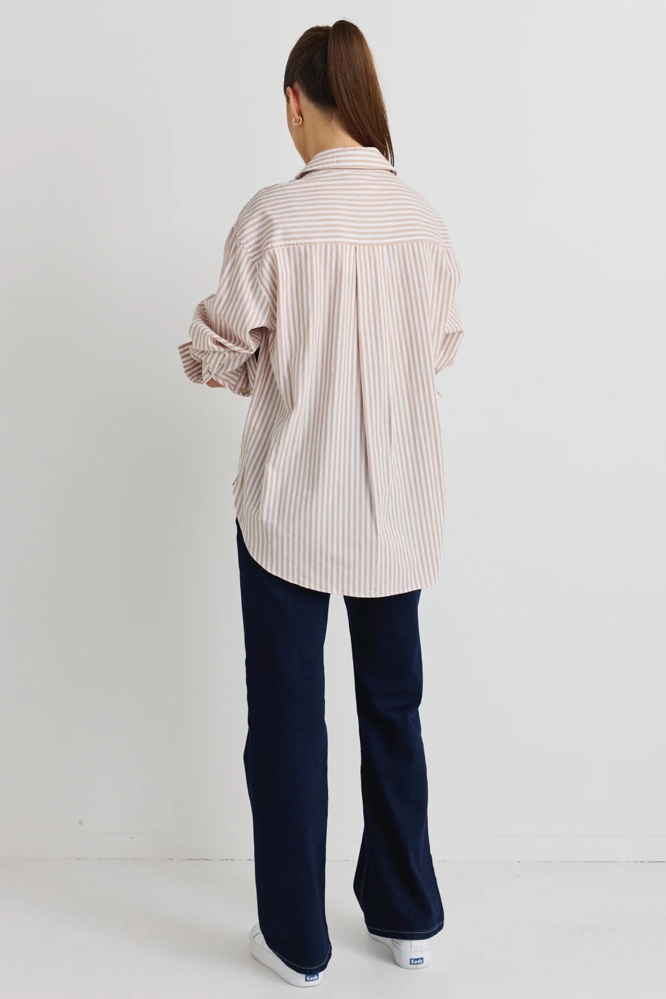You got this Striped Poplin Oversized Shirt - Ecru