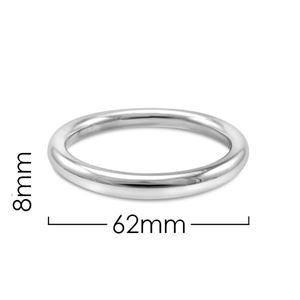 925 SS Wide Hollow Tube Bangle