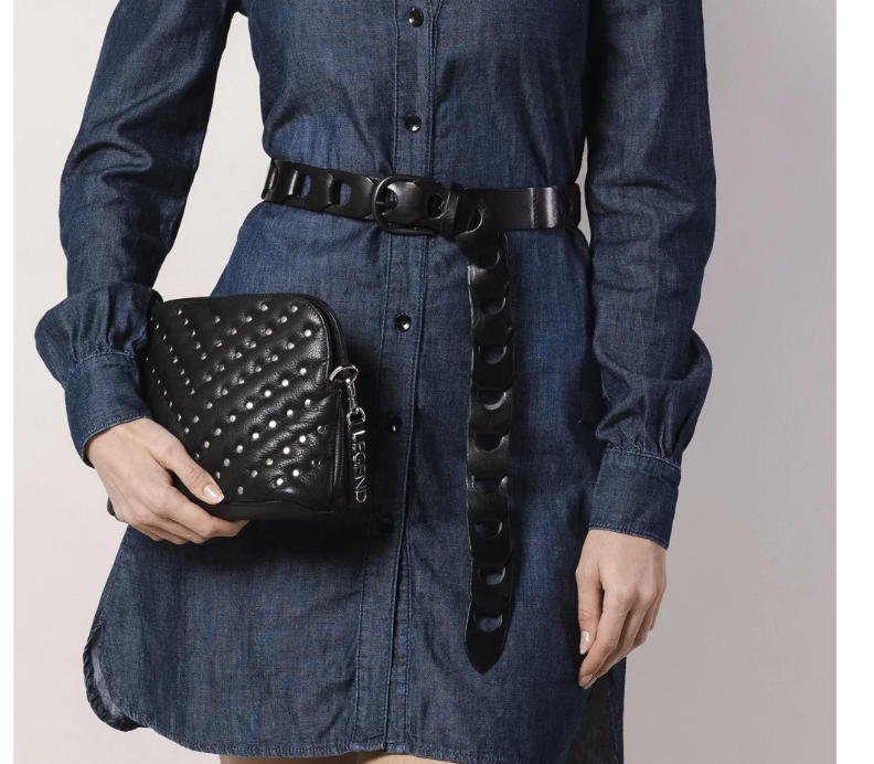 Leather Links Belt - Black