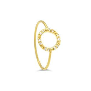 CZ Circle Ring - Gold