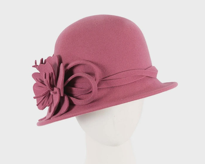 Short Brim Felt Winter Hat Dusty Pink – Phinc - Main Image