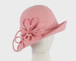 Felt Winter Fashion Cloche Hat - Pink