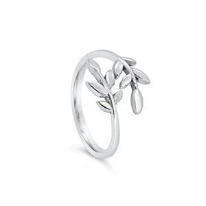 Olive Leaf Ring - Silver