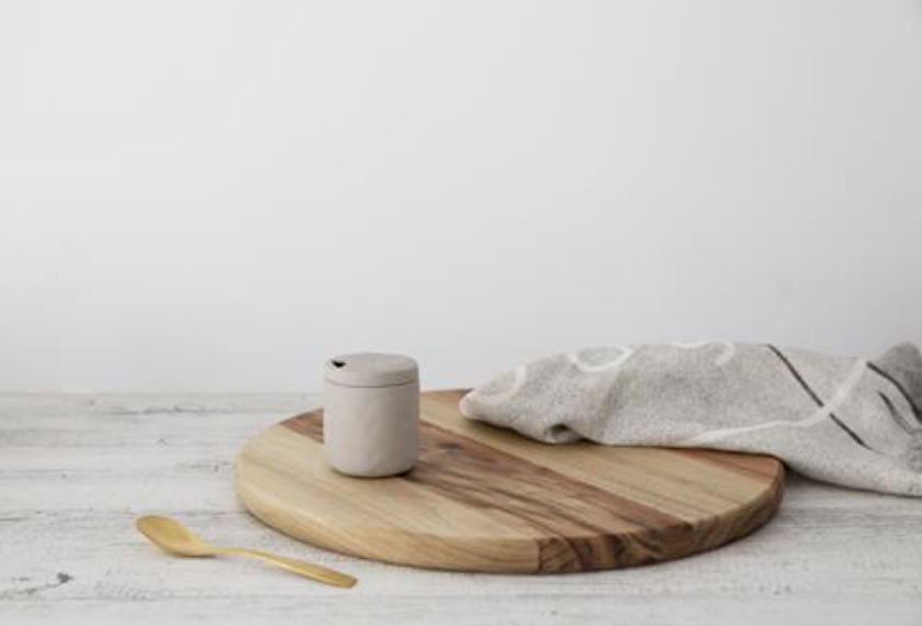 Flax Sugar Pot 7cm - Grey