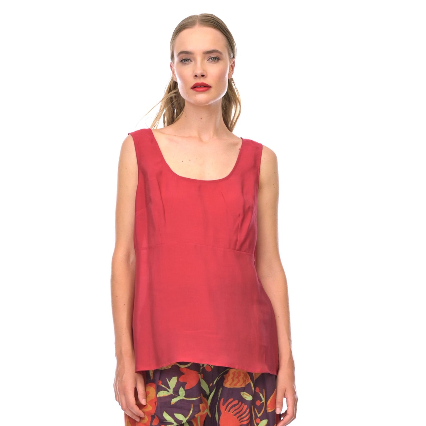 Bamboo Tunic Cami - Red