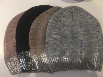 metallic Wool/Mohair Beanie