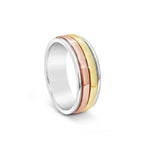 Brass/Copper Spinner Ring - Silver