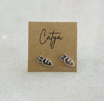 Carrot Studs - Silver