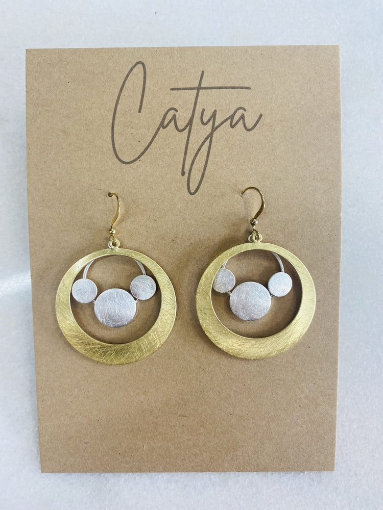 Circular Earrings - Silver/Gold