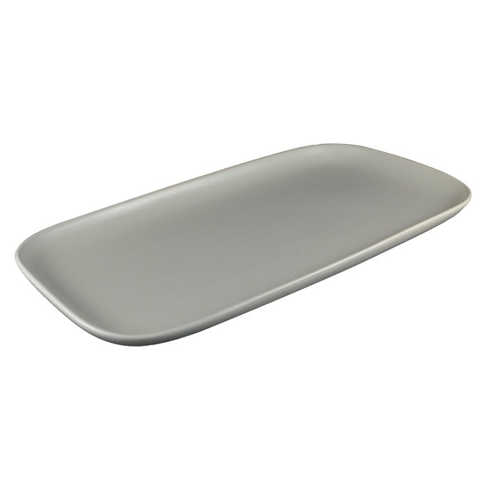 Rect platter - matt grey