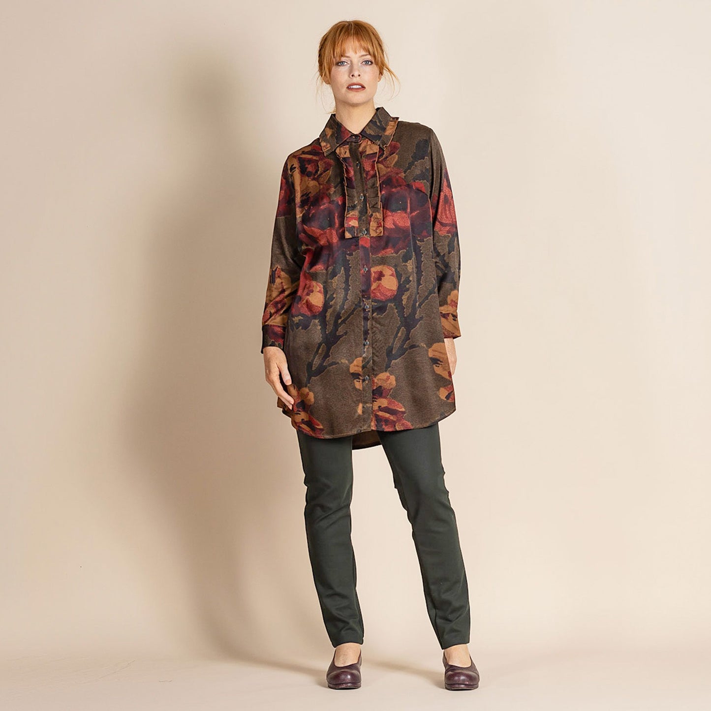 Damask Roses Long Austin Shirt