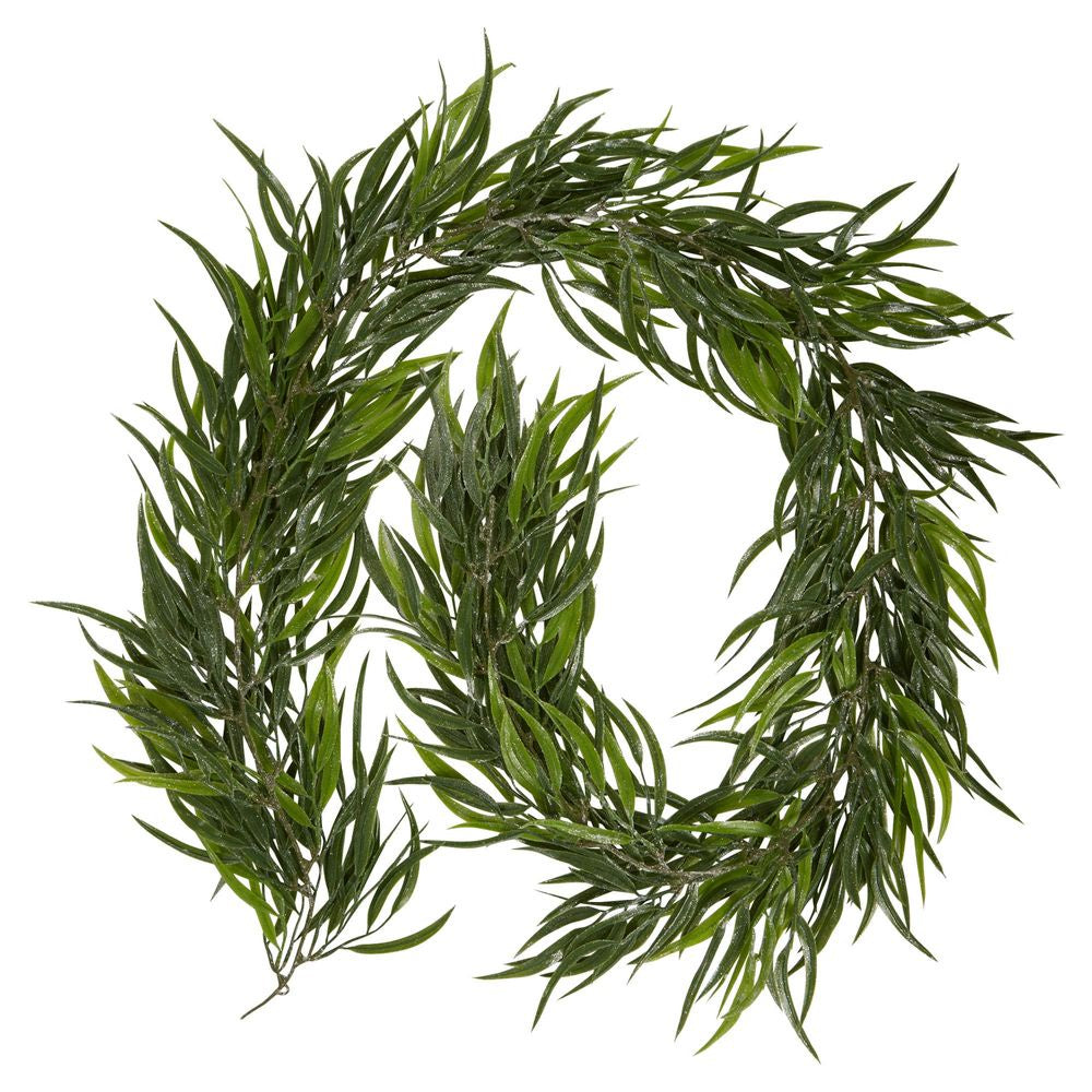 Frost Glitter Eucalyptus Garland - Green