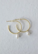 Shell Pearl Earrings - Gold