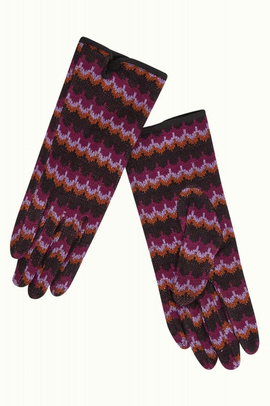 Glove Zigzag - Caspia Purple