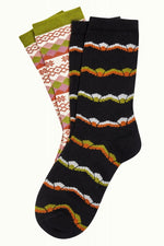2pk Socks Aspen - Woodbine Green