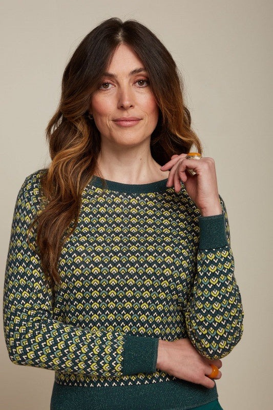 Agnes Top Darling - Pine Green