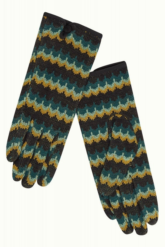 Glove Zigzag - Pine Green