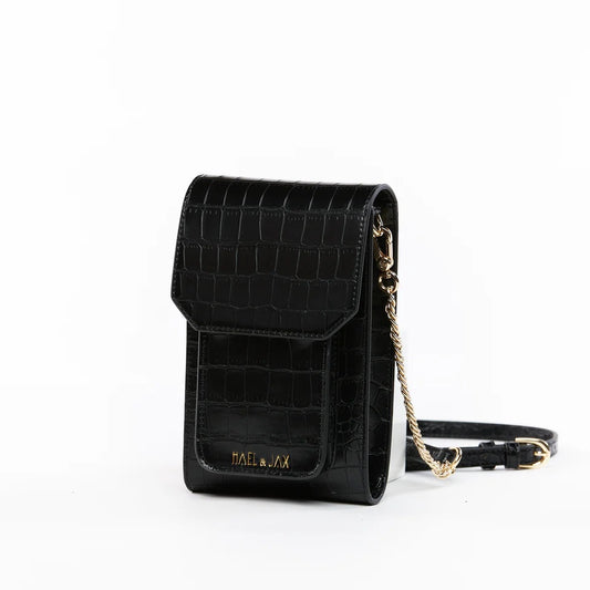 Paloma Bag - Black Croc