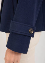 Ariana Collar Jacket - Navy