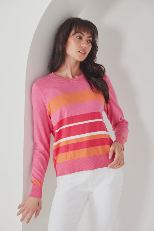 Blair Sweater - Pink Stripe