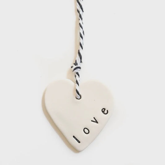 Ceramic Tag Small Heart - Love