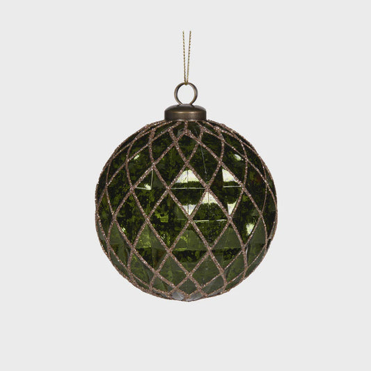 Embellished Quilted Bauble - Green