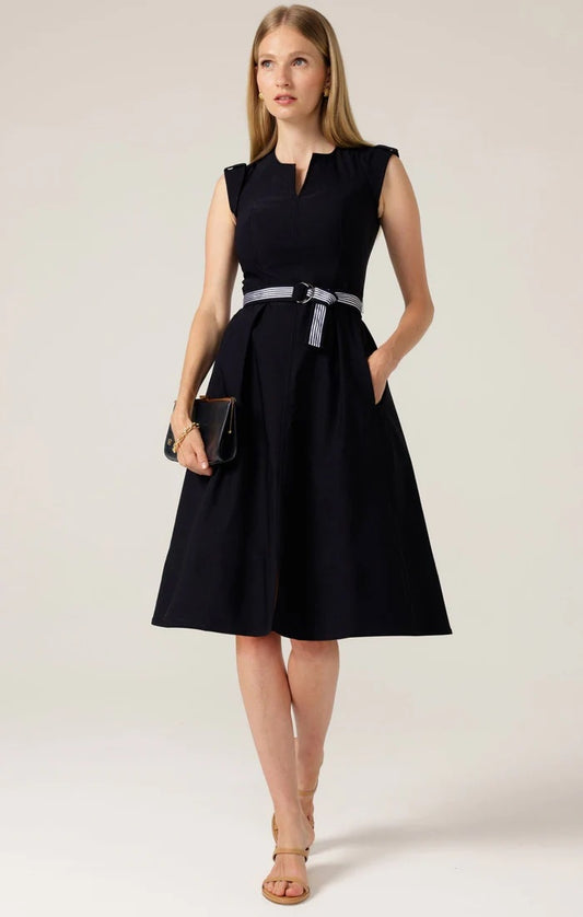 Fit and Flare Dress - Navy