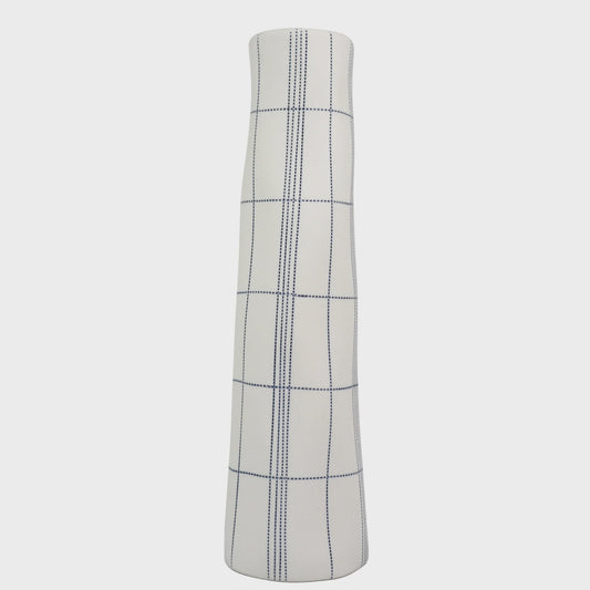 Large Tube Vase - Plaid