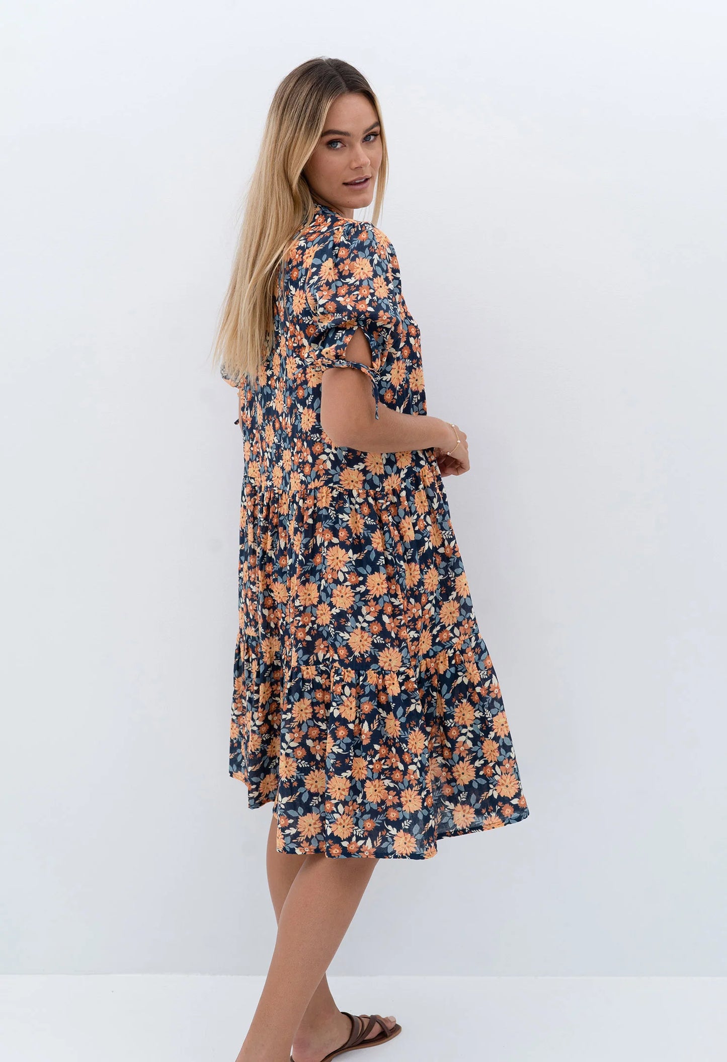 Layla Bloom Dress - Bloom Navy