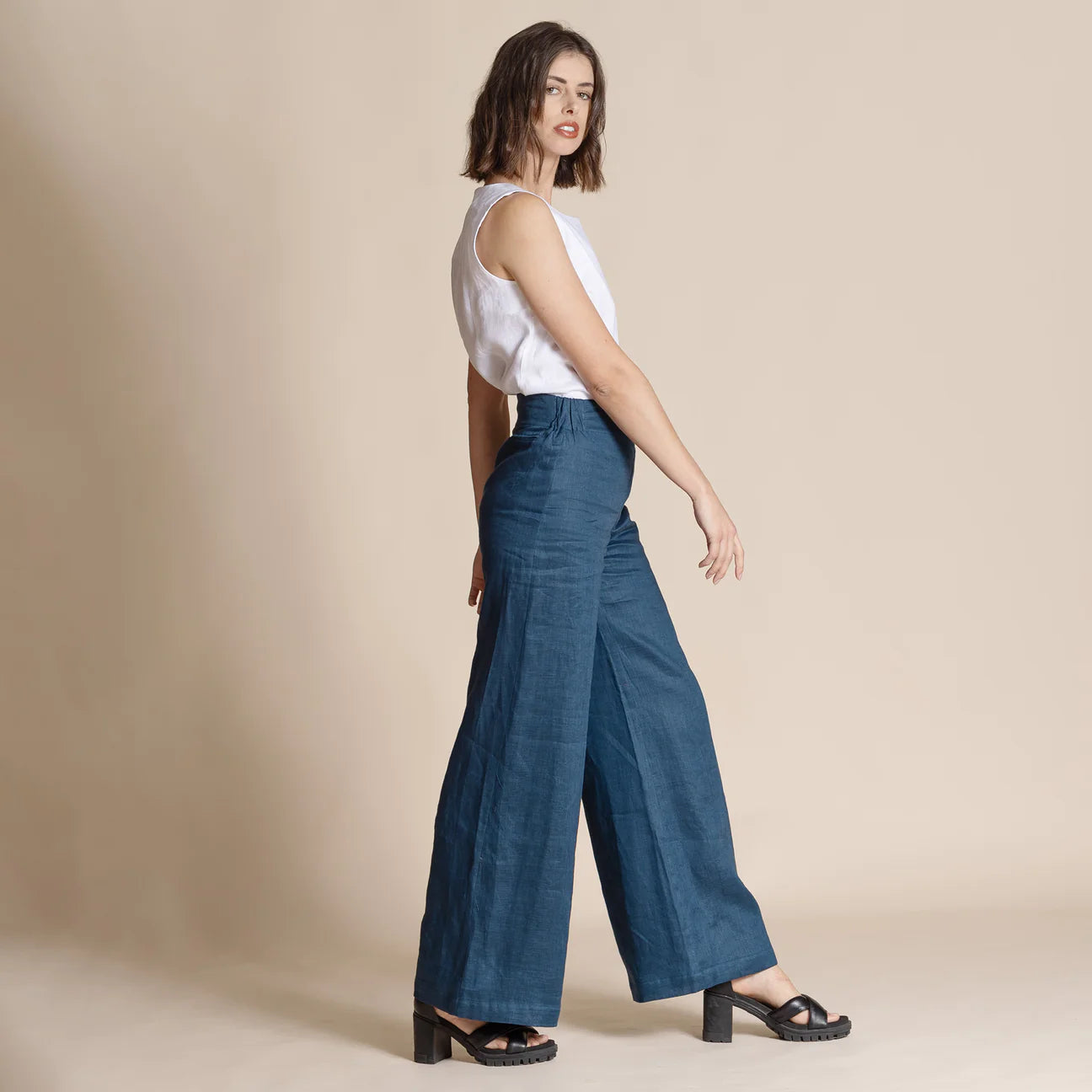 Linen Zurich Pants - Bluemoon