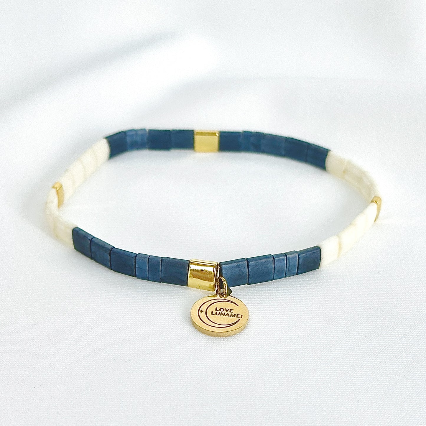 Love Bracelet - Charcoal/White/Gold